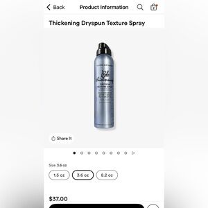 Bumble and bumble Thickening Spray in Metallic Gray
